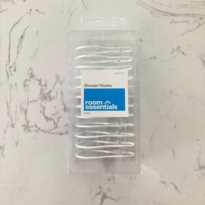 Room Essentials Basic Shower Curtain Hook with Clasp - NIB
